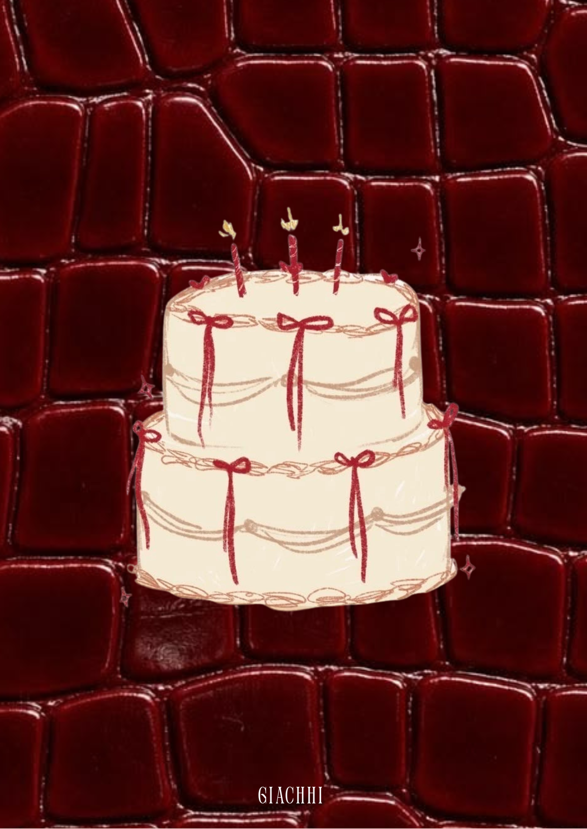 Birthday Card – Burgundy