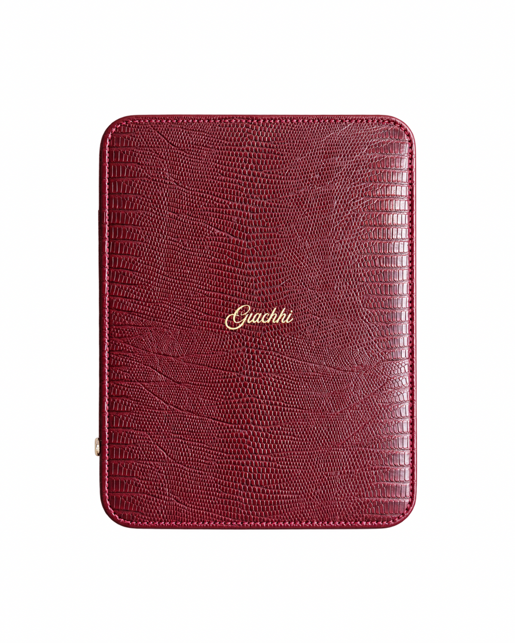 GIACHHI Burgundy Essentials Case, outside view