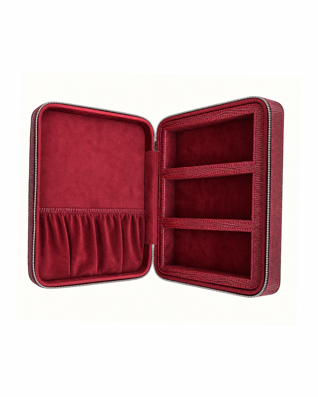 GIACHHI Burgundy Essentials Case, inside view