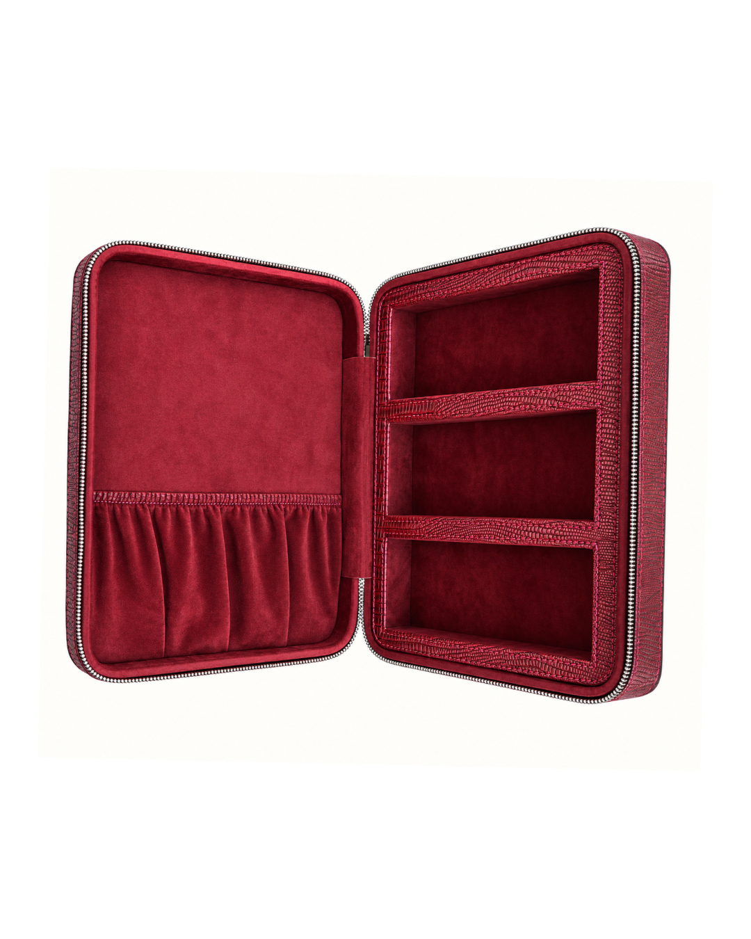 GIACHHI Burgundy Essentials Case, inside view